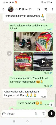 Testimonial Papan Bunga grand wisata bekasi
